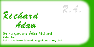 richard adam business card